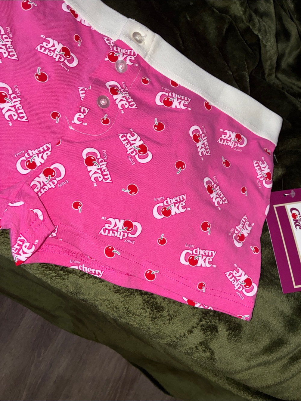 Diet Cherry Coke pink boy shorts